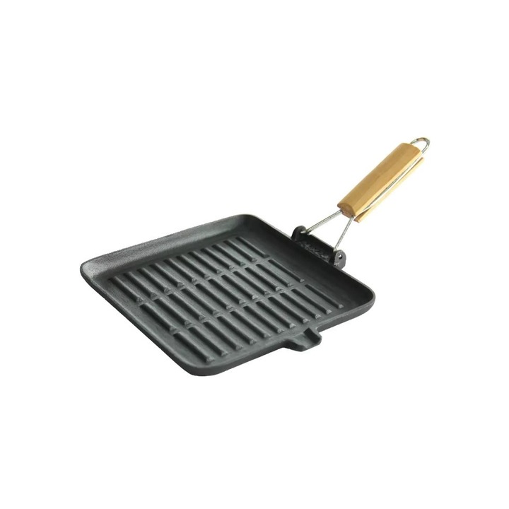 Öntöttvas grillserpenyő, 24 x 24 cm, Kinghoff