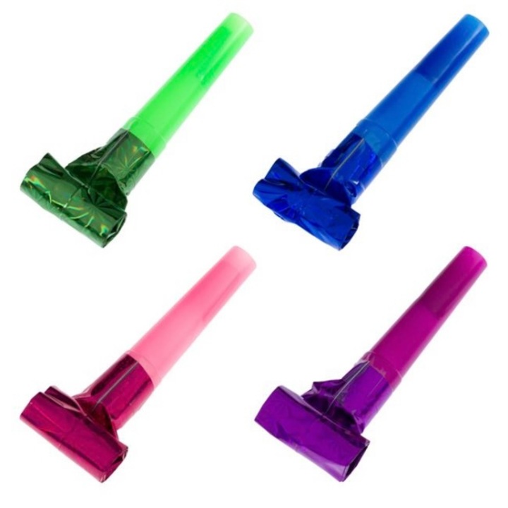 Set 8 suflatori pentru aniversari sau petreceri, multicolor