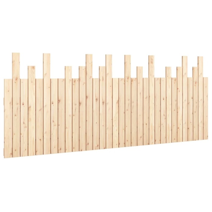 Tablie de pat pentru perete vidaXL, 204x3x80 cm, lemn masiv de pin, 11 kg