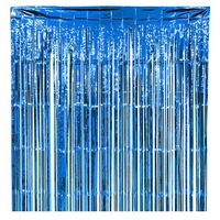Perdea decorativa pentru petreceri si aniversari, albastru, 1 x 2 m