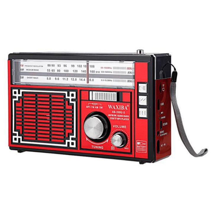 Radio XB394BT clasic rosu portabil