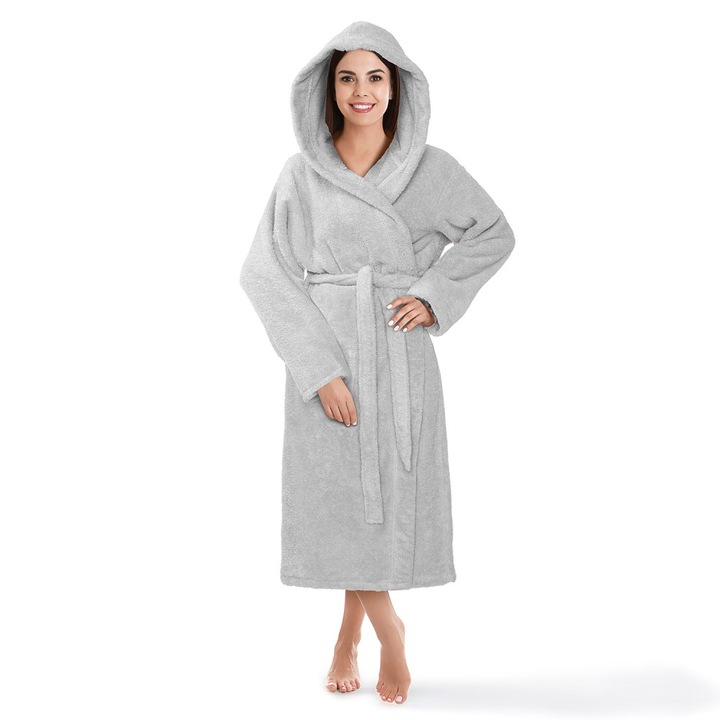 Halat de baie unisex Robin, Spod Igły i Nitki, Bumbac, Cu gluga