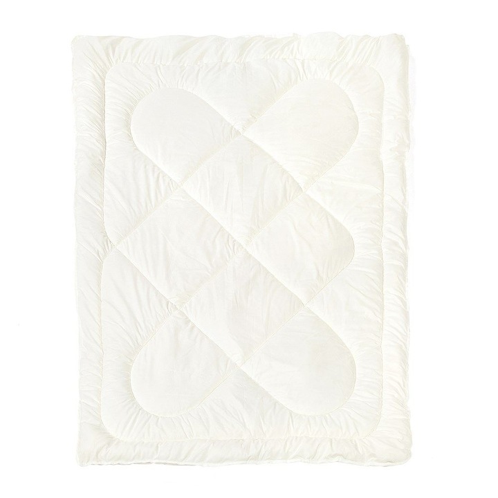 Pilota antialergica, Karo, Poliester, 200 x 220, Alb