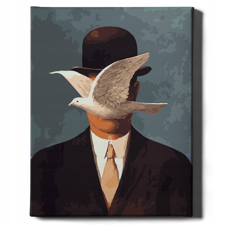 Комплект рисуване по номера, Човек гълъб, 40 x 50 см, платно, многоцветен, 14 години+