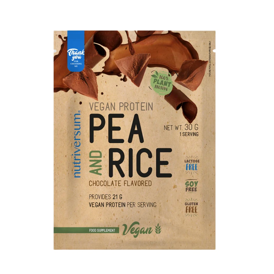 Proteina Vegana Pea and Rice, Nutriversum, 100 vegan, aroma de