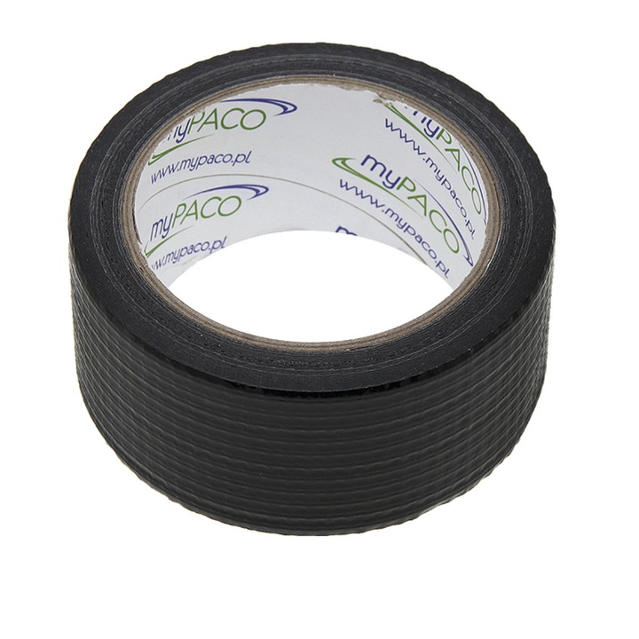 Banda adeziva pentru reparatii din cauciuc armat, myPaco 2871, 48mm latime, 25m lungime, neagra 170 g