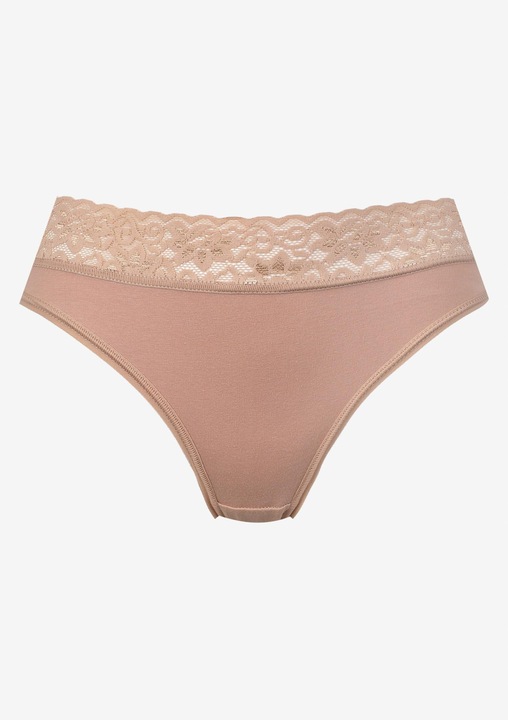 Chiloti pentru femei, Marilyn, Dantela, Bumbac, Bej, Bej