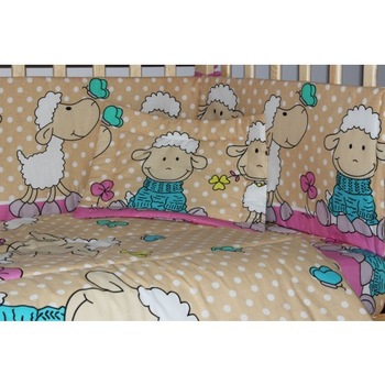 Lenjerie 5 piese oite crem, 140x70cm Lenjerie 5 piese oite crem, 140x70cm