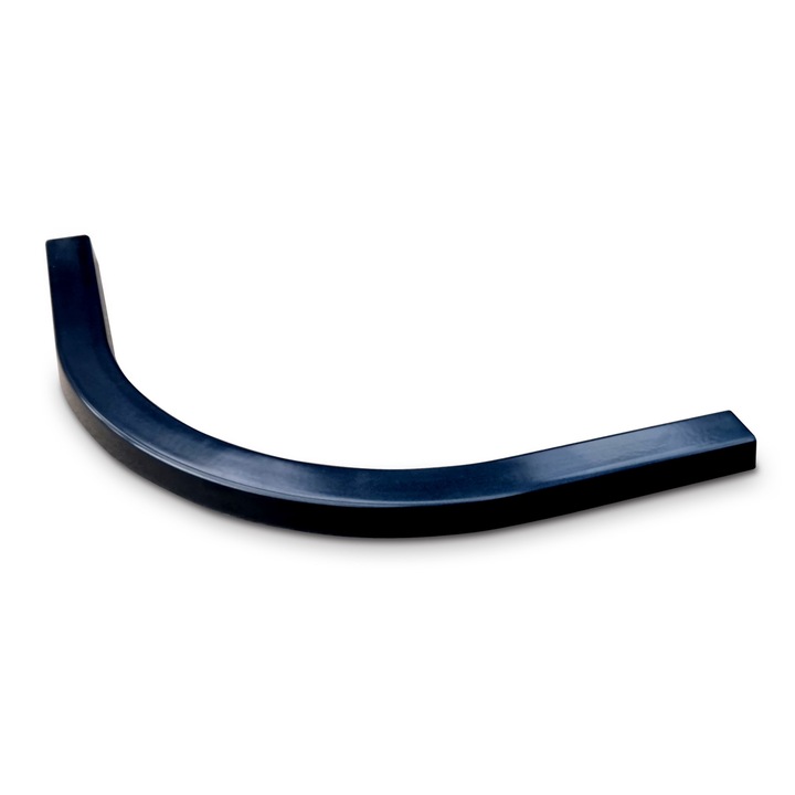 Prag cabina dus, granit compozit, semicircular, negru, 90 x 90 x 5 cm