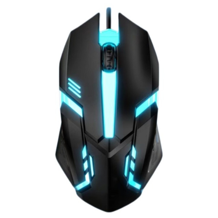 Mouse Profesional pentru Gaming & Office, EJANBO，Iluminare RGB, accesorii grip， Negru