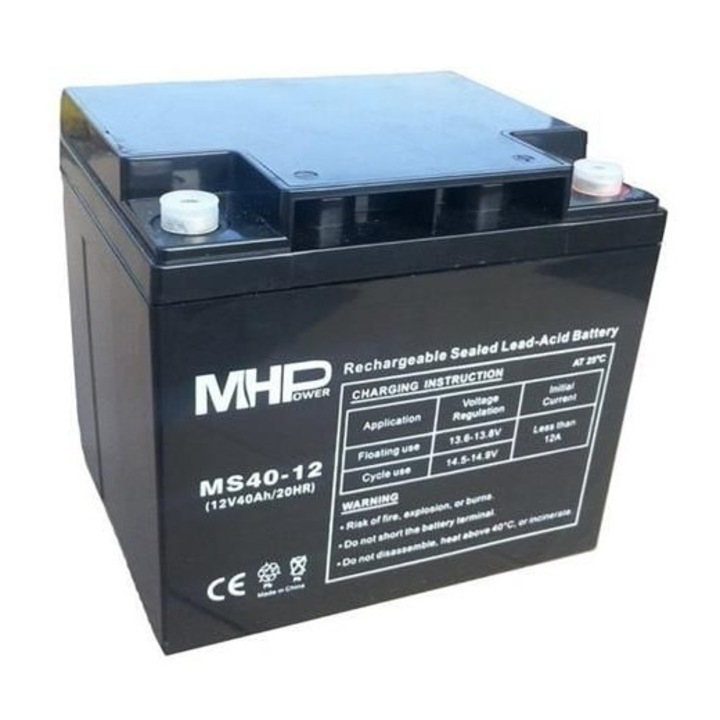Baterie, MHPower, MS40-12, VRLA AGM, 12V/40Ah