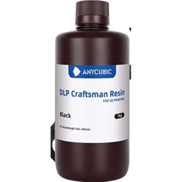 3D gyanta, Anycubic DLP Craftsman, 1kg, Fekete, 3D nyomtatóhoz