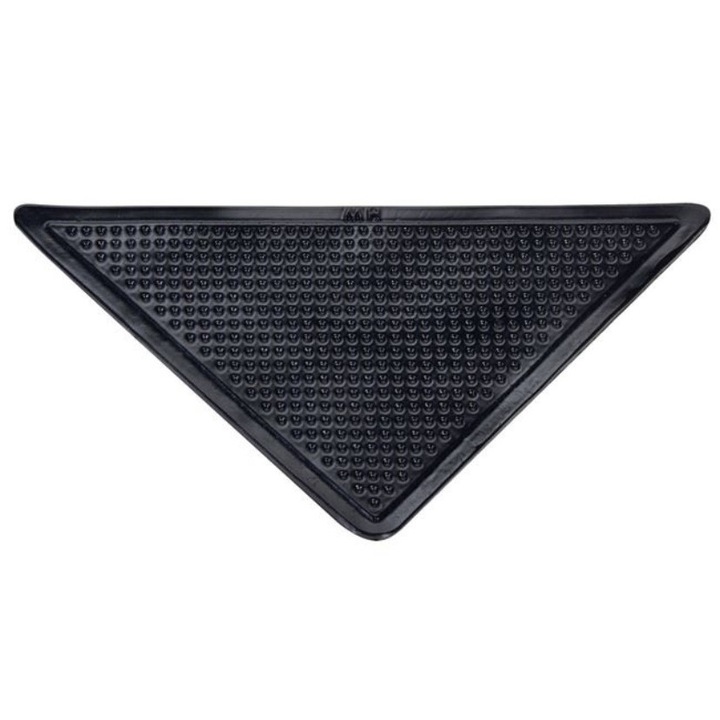 Set 4 triunghiuri antiderapante pentru covoare, negru, 8x16 cm
