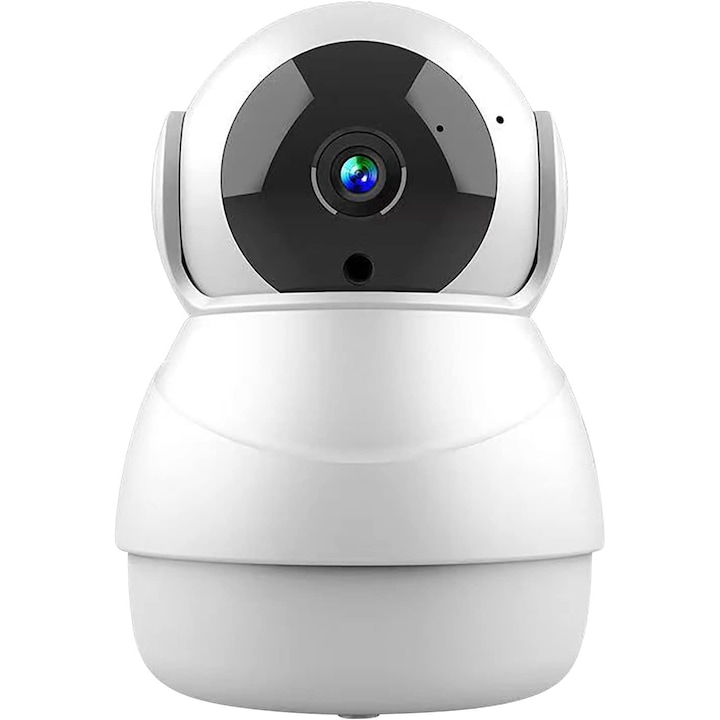 DYTIMEEM D9014 WiFi megfigyelő kamera, beépített WiFi hotspot, Full HD 1080P, vezeték nélküli, éjszakai látás, intelligens észlelés/követés, kétirányú hang, Micro-SD kártya/felhőtárhely, fehér