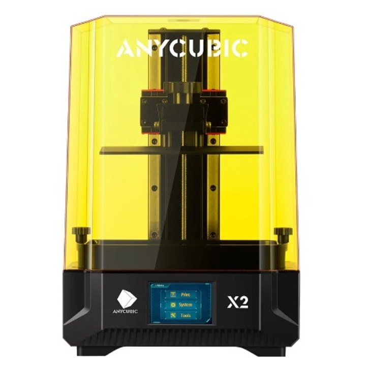 3D принтер Photon Mono X2, Anycubic, 200x196x122 mm, 3'5", 7 kg, Жълт