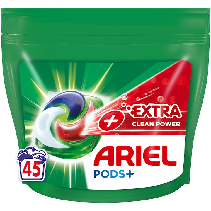Detergent capsule Ariel All in One PODS +Extra Clean Power, 45 spalari