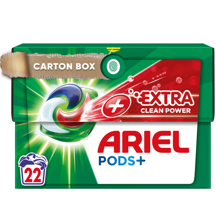 Detergent de rufe capsule Ariel PODS+ Extra Clean Power, 22 spalari