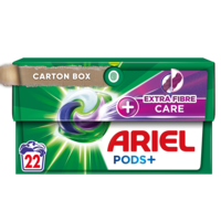 Detergent capsule Ariel Allin1 PODS +Extra Fiber Care, 22 spalari
