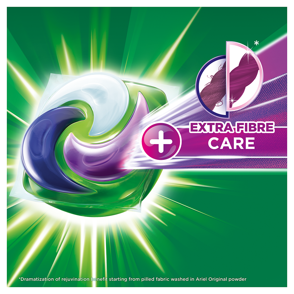 Detergent capsule Ariel Allin1 PODS +Extra Fiber Care, 22 spalari eMAG.ro