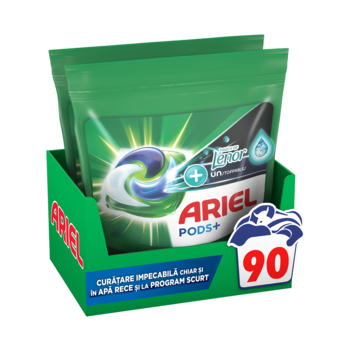 Detergent de rufe capsule Ariel PODS+ Touch of Lenor Unstoppables, 90 spalari