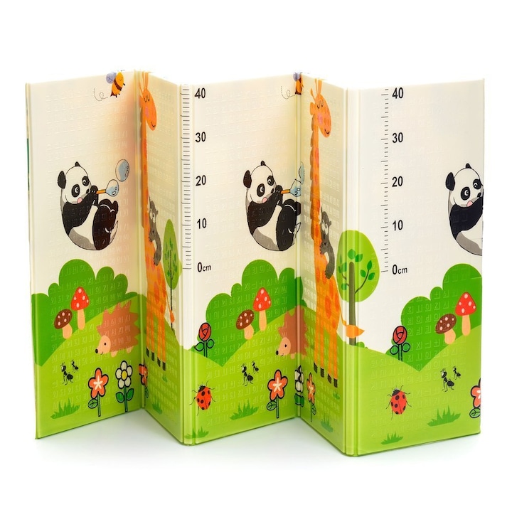 Covoras pliabil pentru copii, Little-Story, Spuma XPE, Cu doua fete, 180x200 cm, Multicolor