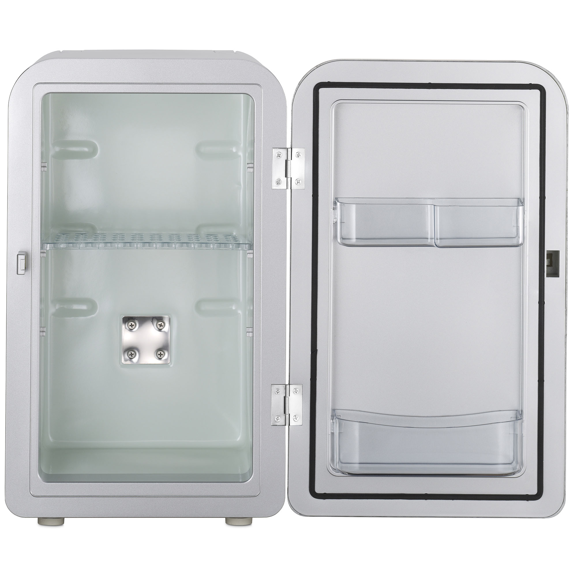 Mini-frigider portabil Trisa Frescolino Plus 17L, argintiu, alimentare 220V/12V, 46dB