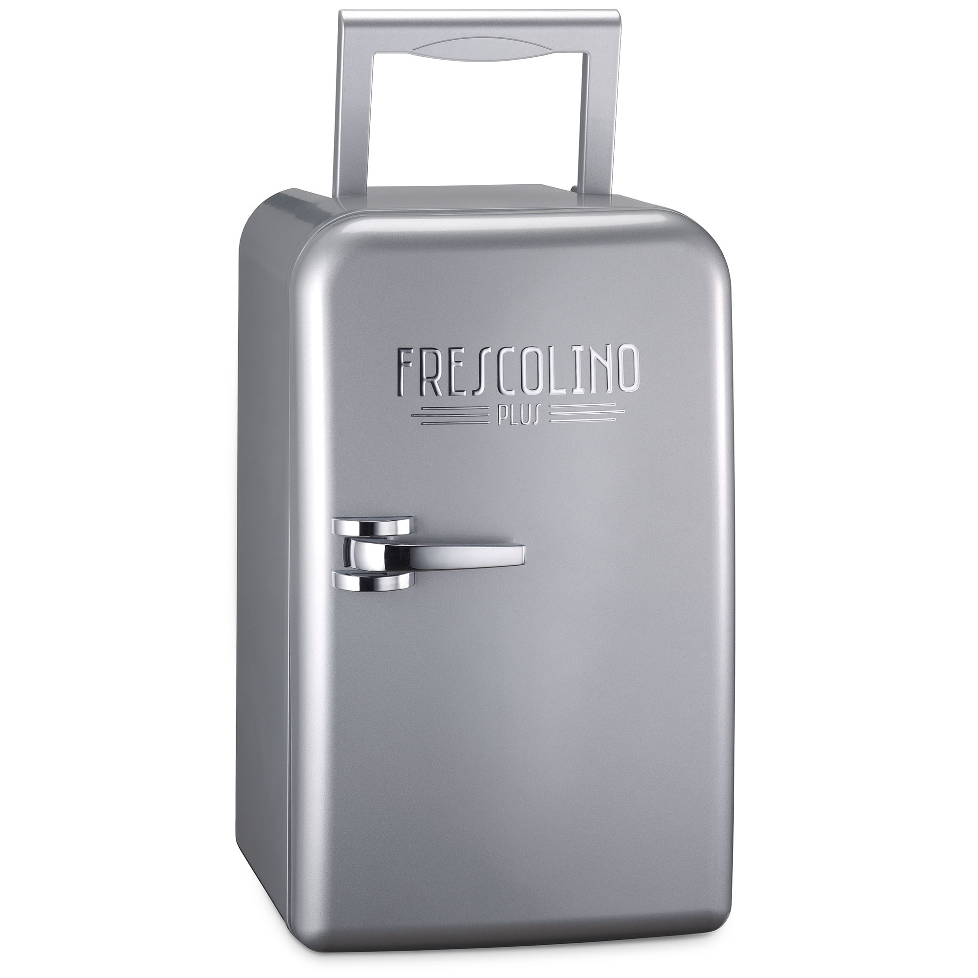 Mini-frigider portabil Trisa Frescolino Plus 17L, argintiu, alimentare 220V/12V, 46dB