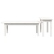 Set masute de cafea vidaXL, 2 piese, alb, lemn masiv de pin, 10.2 kg