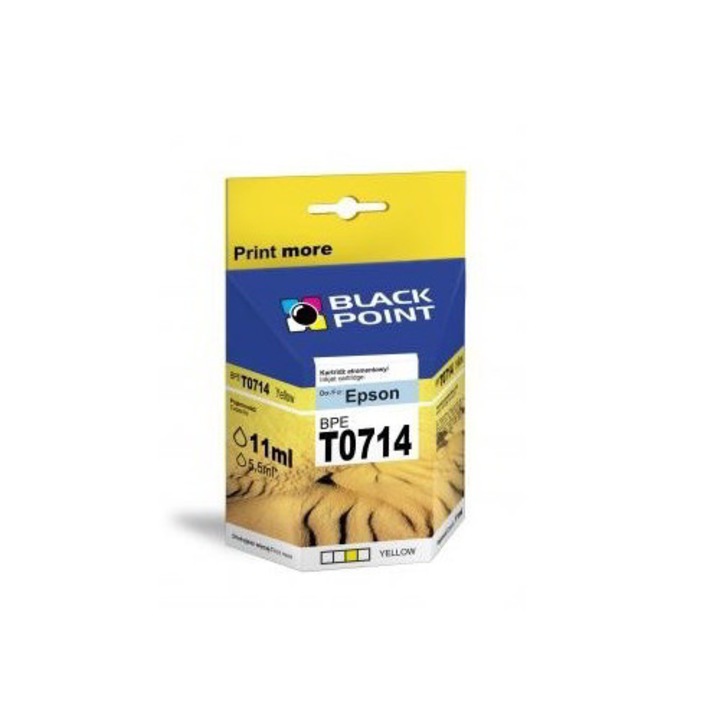 Black Point (Epson T0714) Tintapatron Sárga (160605)