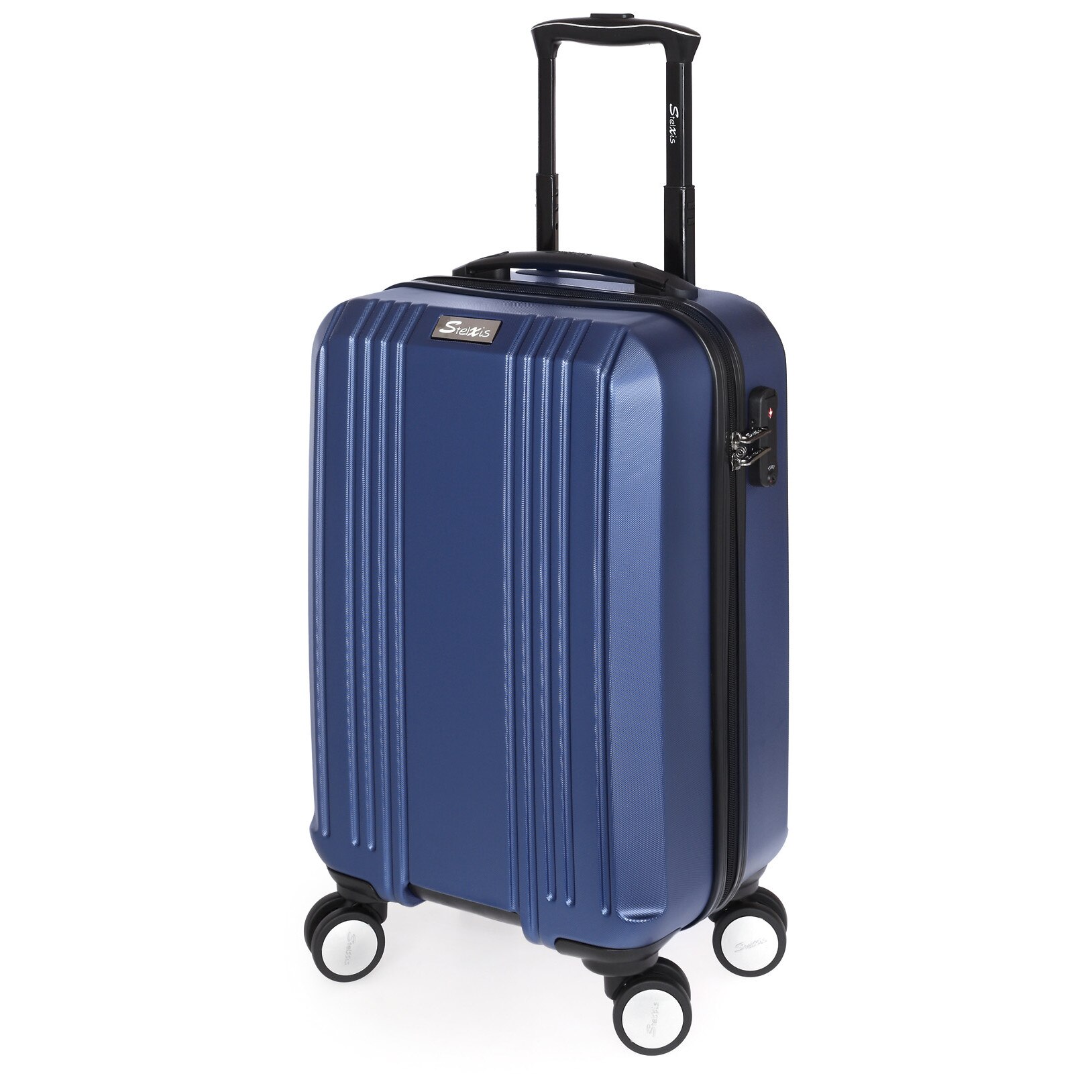 Troler Cabina, Policarbonat/ABS, 4 Roti Duble, STELXIS, ST 510 - 58 cm, Albastru