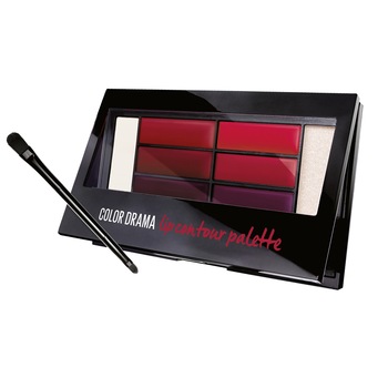 Paleta ruj Maybelline New York Color Drama Lip Contour Palette Crimson Vixen, 4 g Paleta ruj Maybelline New York Color Drama Lip Contour Palette Crimson Vixen, 4 g