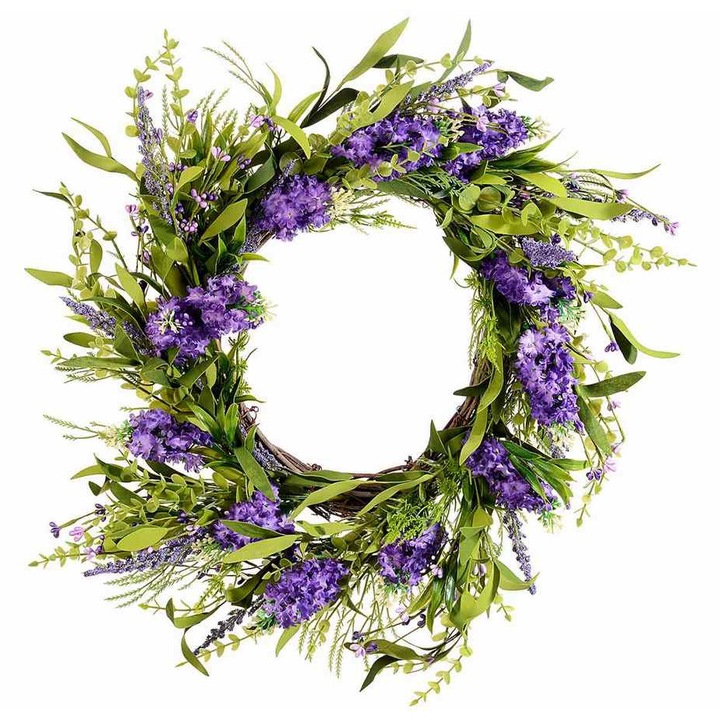 Coronita artificiala Lavanda 50 cm