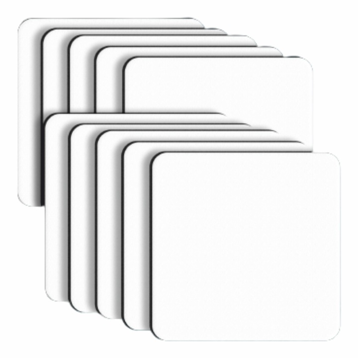 Set blank forma patrata, Inedit Print, BMP3, MDF, 10 cm, 10 bucati