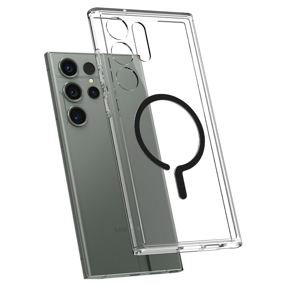 Carcasa Spigen Ultra Hybrid OneTap Ring MagSafe compatibila cu Samsung Galaxy S23 Ultra Black