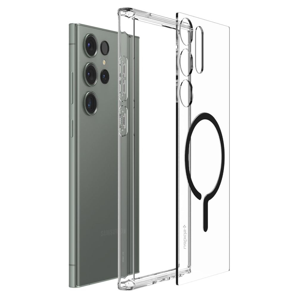 Carcasa Spigen Ultra Hybrid OneTap Ring MagSafe compatibila cu Samsung Galaxy S23 Ultra Black