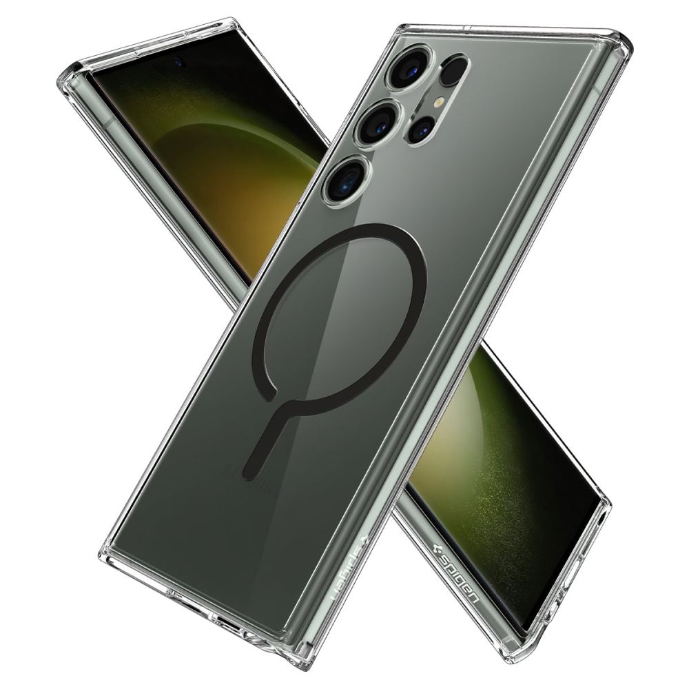 Carcasa Spigen Ultra Hybrid OneTap Ring MagSafe compatibila cu Samsung Galaxy S23 Ultra Black