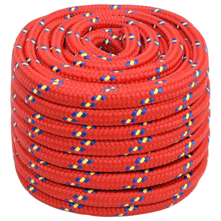 Въже, Zakito Europe, Полипропилен, 20 mm x 100 m, Устойчиво на атмосферни влияния, Червено