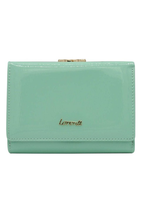Дамски портфейл, Lorenti, Естествена кожа, Зелен