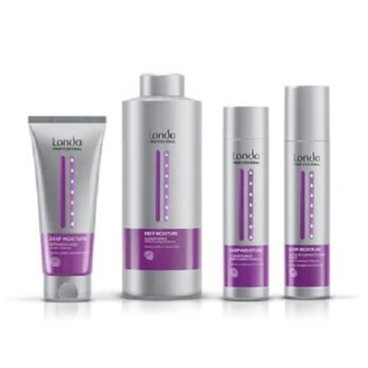 Set Londa Deep Moisture 4, Balsam 1000 ml, Masca 200 ml, balsam 250 ml si balsam spray 250 ml