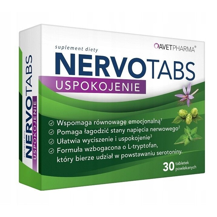 Хранителна добавка AVET PHARMA NERVOTABS, 30 таблетки - eMAG.bg