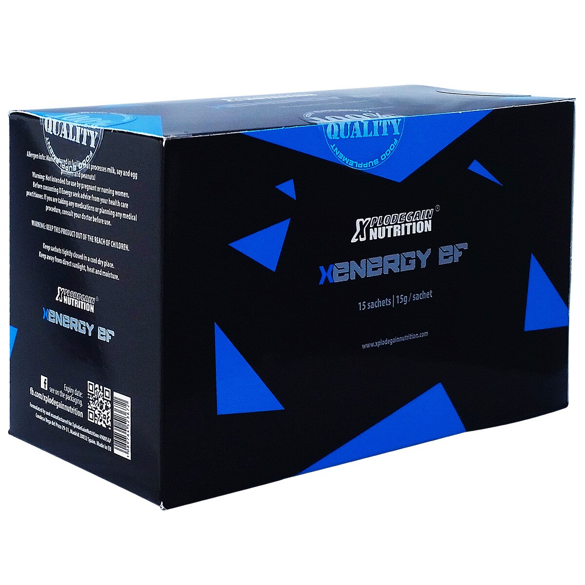 Energizant efervescent, X Energy EF, 15 plicuri x 15 grame/plic