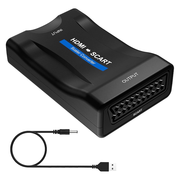 Convertor HDMI SCART, JESWO, Negru
