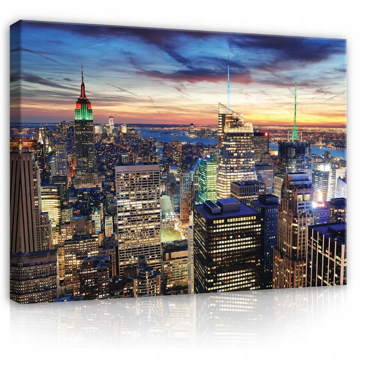 Tablou Canvas Orasul New York Arhitectura 100x70 cm, Modern, Design, Pentru Living Dormitor Camera De Zi, Creative Decor