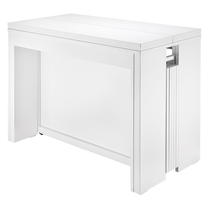 Разтегателна маса, FLAT CONSOLE 6in1 максимален капацитет 14 души, до 3250 mm, MAT WHITE PAL, 92x50 cm