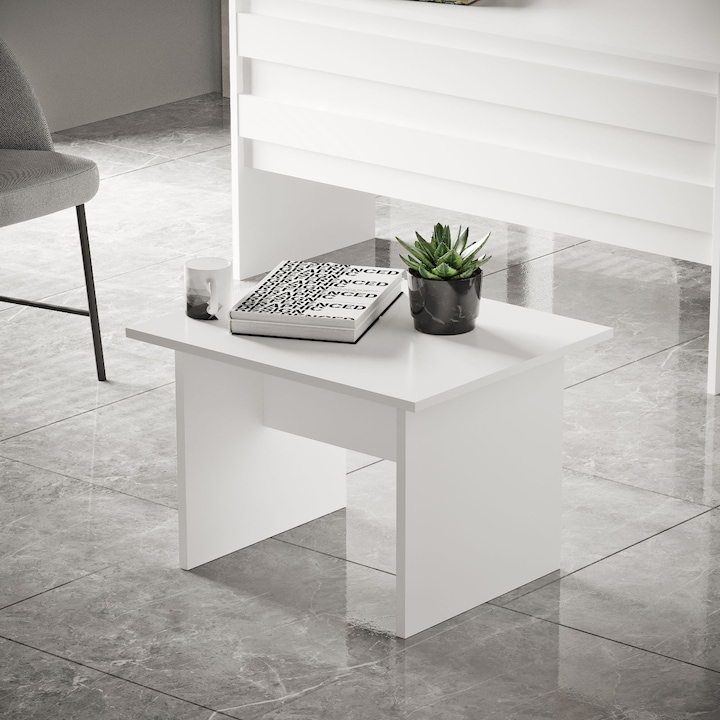 Masuta de cafea, Vario B, Alb, 60 x 46 x 50 cm