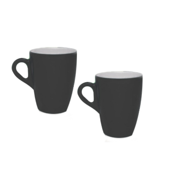 Set de 2 cani Eat Pop 11,8 x 8,5 x H11 cm 30cl fiecare - negru