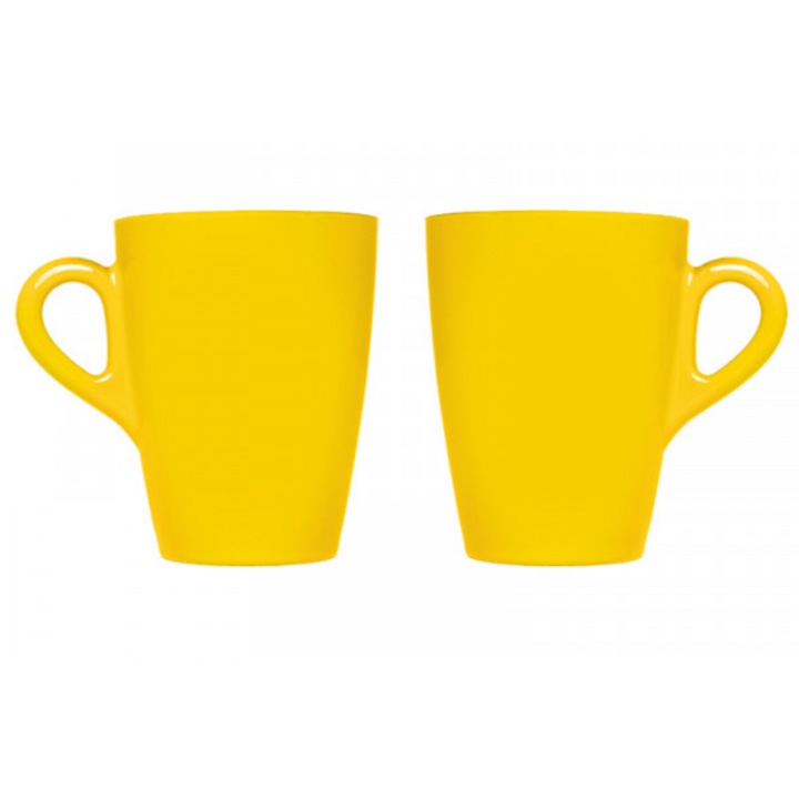 Set de 2 cani Eat Pop 11,8 x 8,5 x H11 cm 30cl fiecare - galben