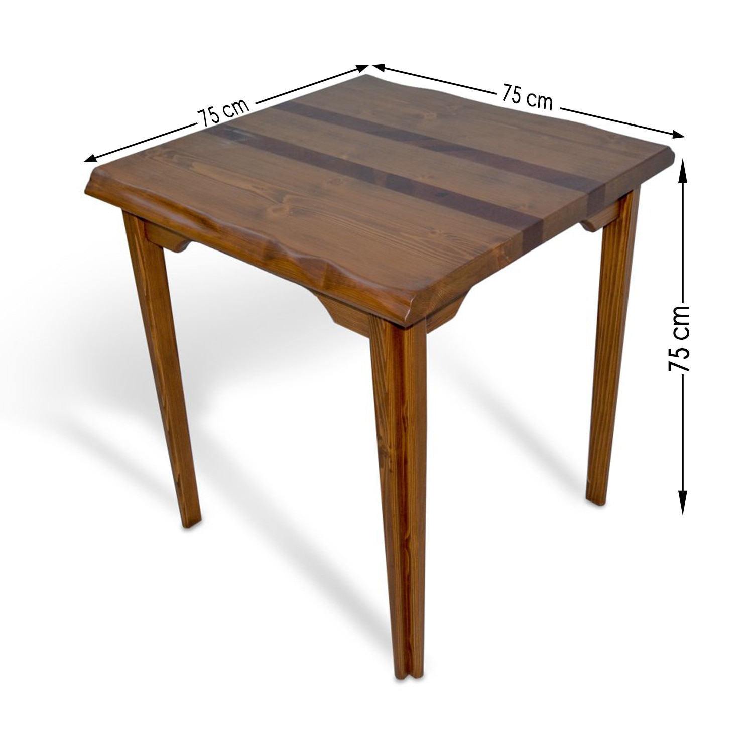 Mueblear Esstisch Aus Holz, Rechteckig, 130x75x75 Cm – Unlackiert, Naturbelassen – Rustikaler Look Für Küche Oder Wohnzimmer