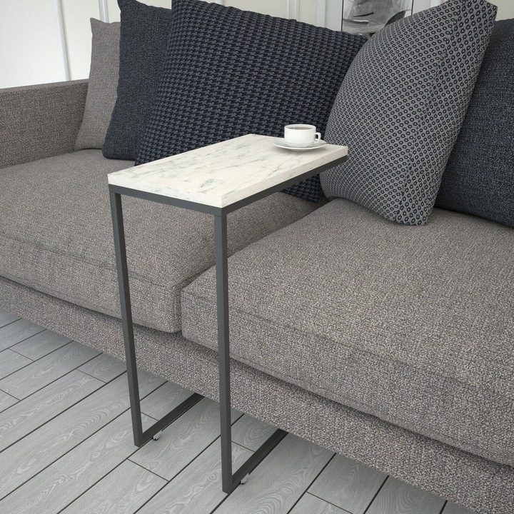 Masuta de cafea, Callen, Alb, 46 x 62 x 26 cm