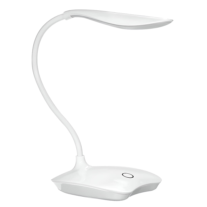 LED настолна лампа, сензор за допир, бяла, 14 светодиода